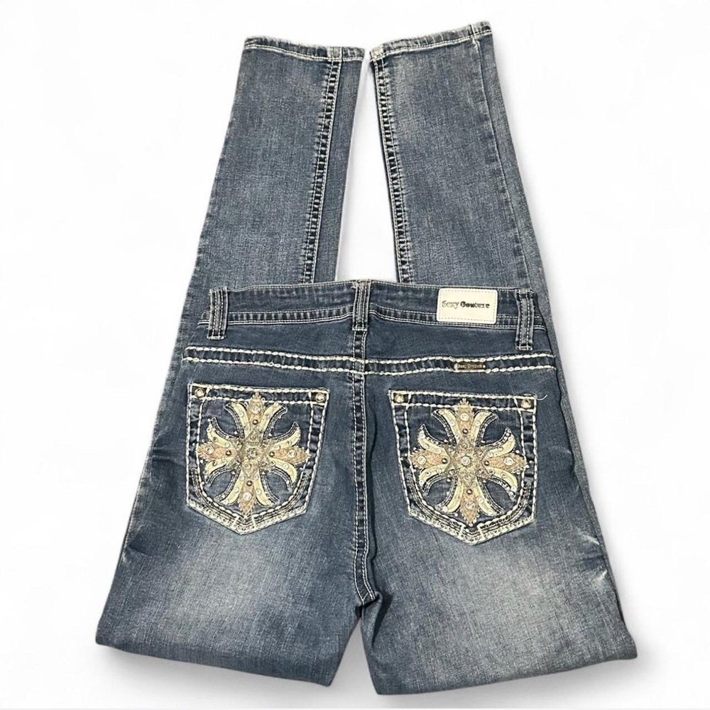 Y2k Western embroidered Skinny Jeans
